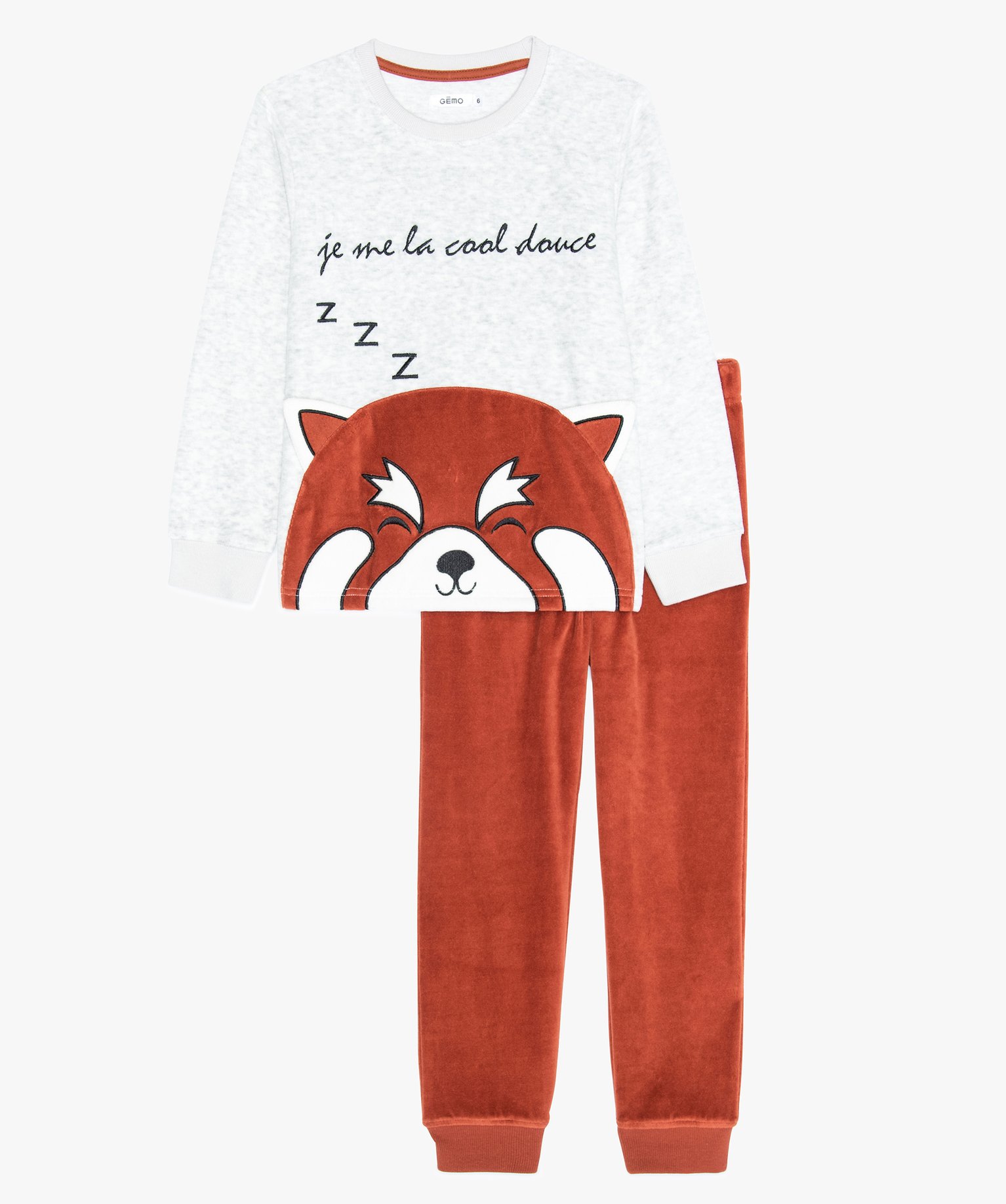 Pyjama garçon en velours à motif Gemo Garçon Vêtements Sous-vêtements vêtements de nuit Pyjamas 