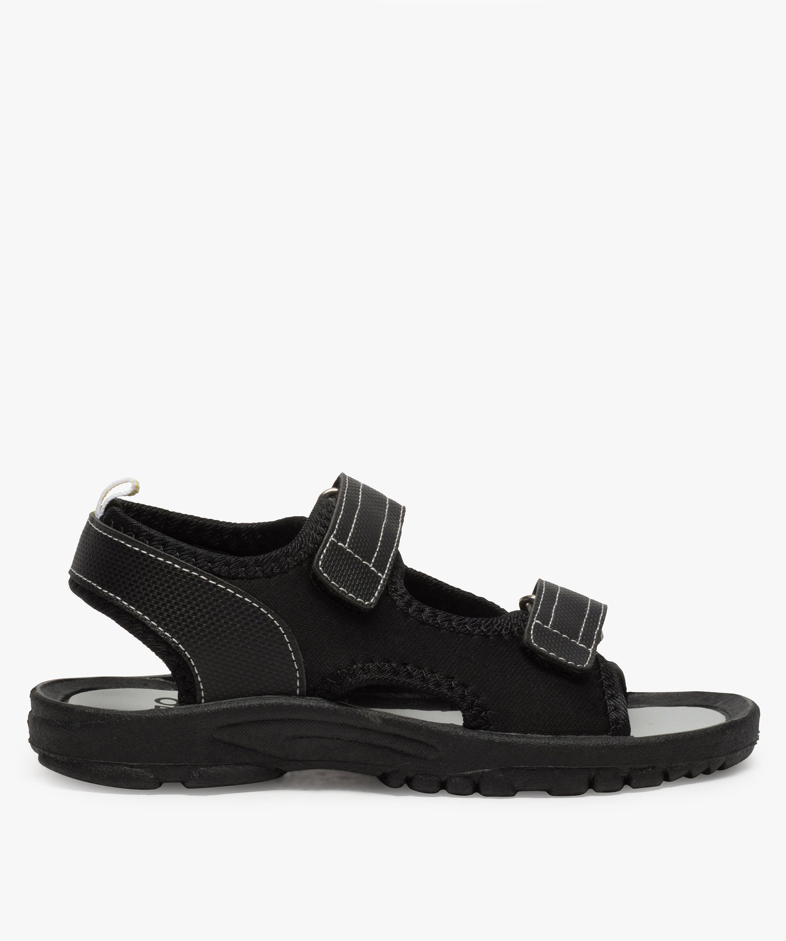 Gemo chaussures sandales garcon a semelle crantee et fermeture scratch noir standard sandales et nu pieds garcon GEMO
