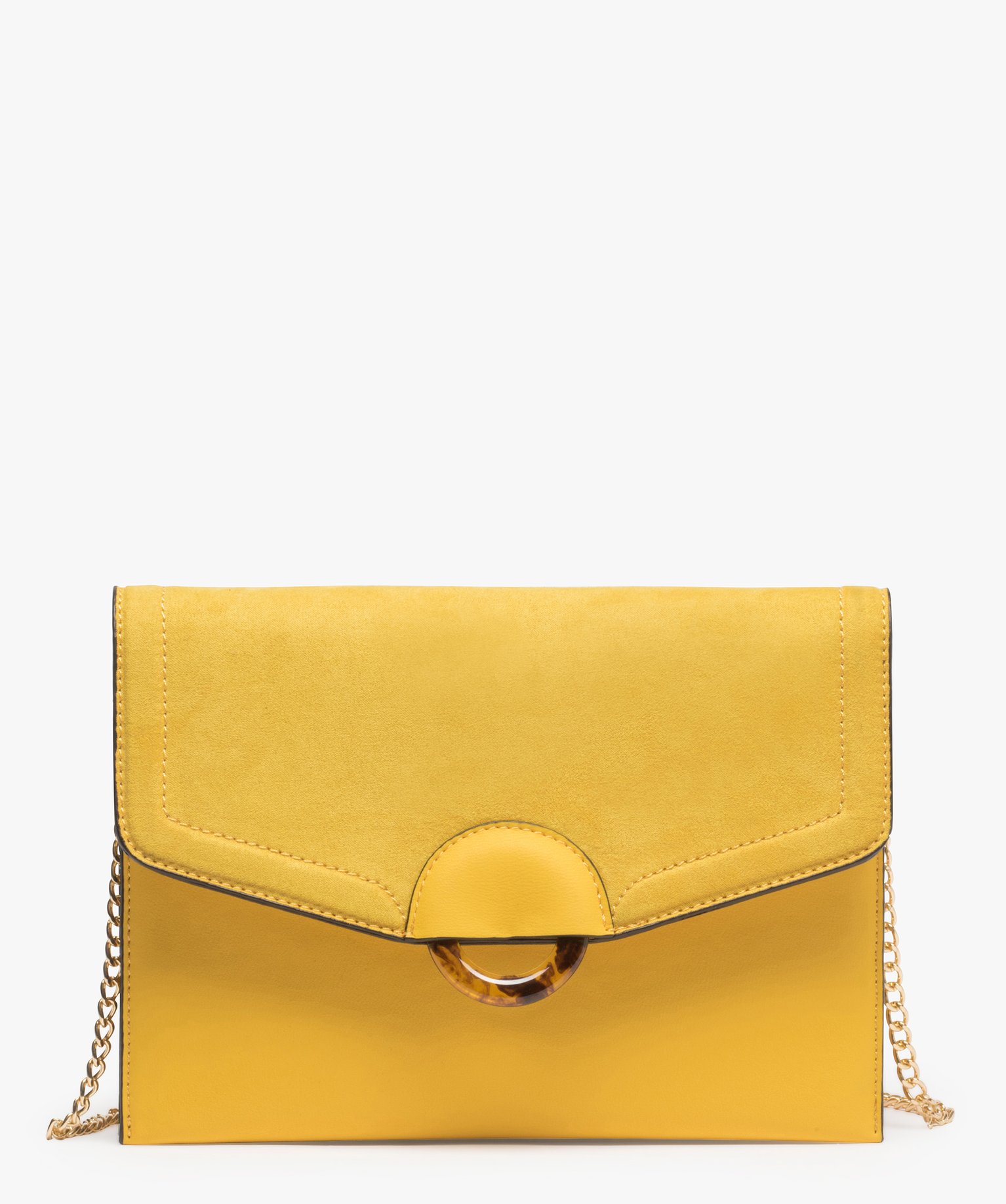 Gemo sacs et accessoires sac pochette femme a bandouliere chaine jaune sacs bandouliere femme GEMO