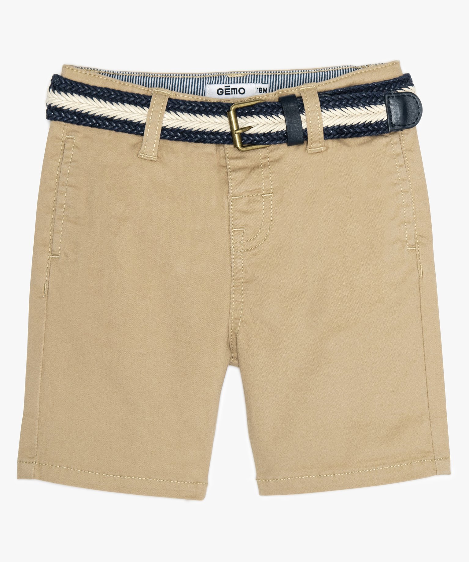 Gemo Vetements Garcon Bermuda Bebe Garcon Avec Ceinture Tressee Beige Bebe Gemo Gemo Vetements Garcon Bermuda Bebe Garcon Avec Ceinture Tressee Beige Bebe Gemo