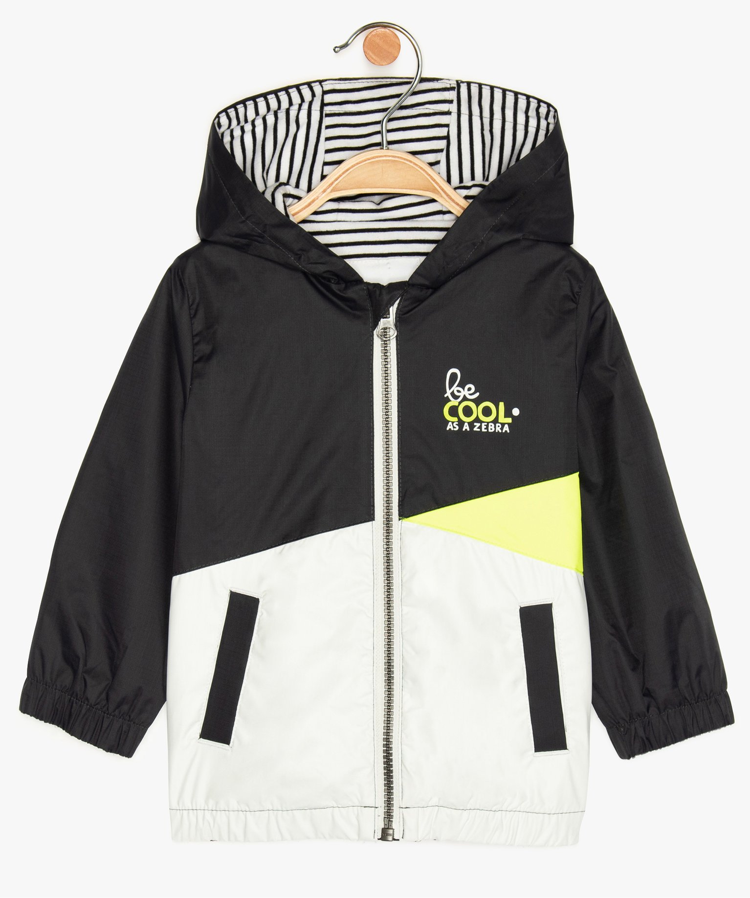 Gemo Vetements Garcon Blouson Bebe Garcon Coupe Vent A Capuche Multicolore Bebe Gemo