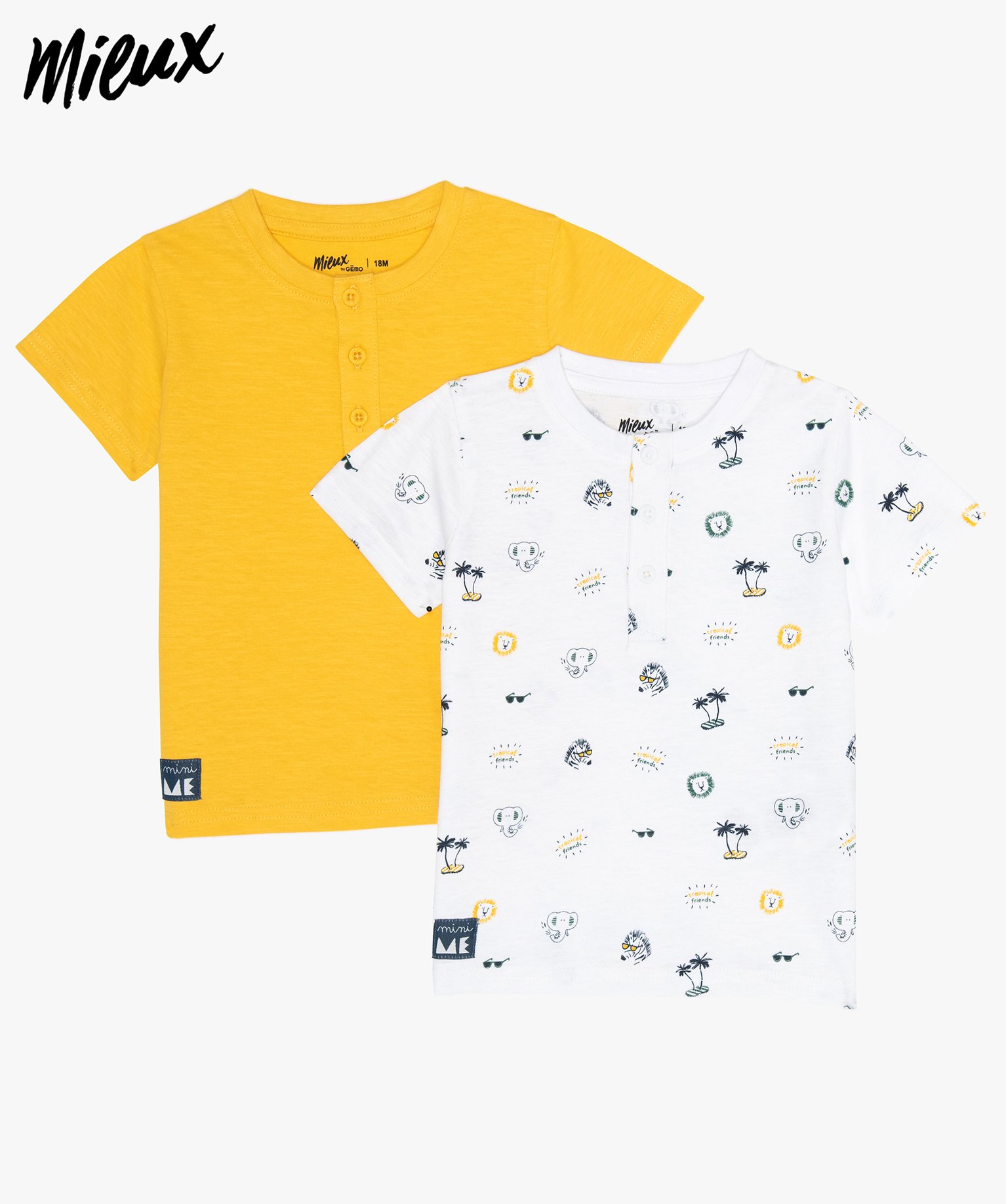 Gemo Vetements Garcon Tee Shirt Bebe Garcon En Coton Bio Avec Col Tunisien Lot De 2 Jaune Bebe Gemo Gemo Vetements Garcon Tee Shirt Bebe Garcon En Coton Bio Avec Col Tunisien Lot De 2 Jaune Bebe Gemo