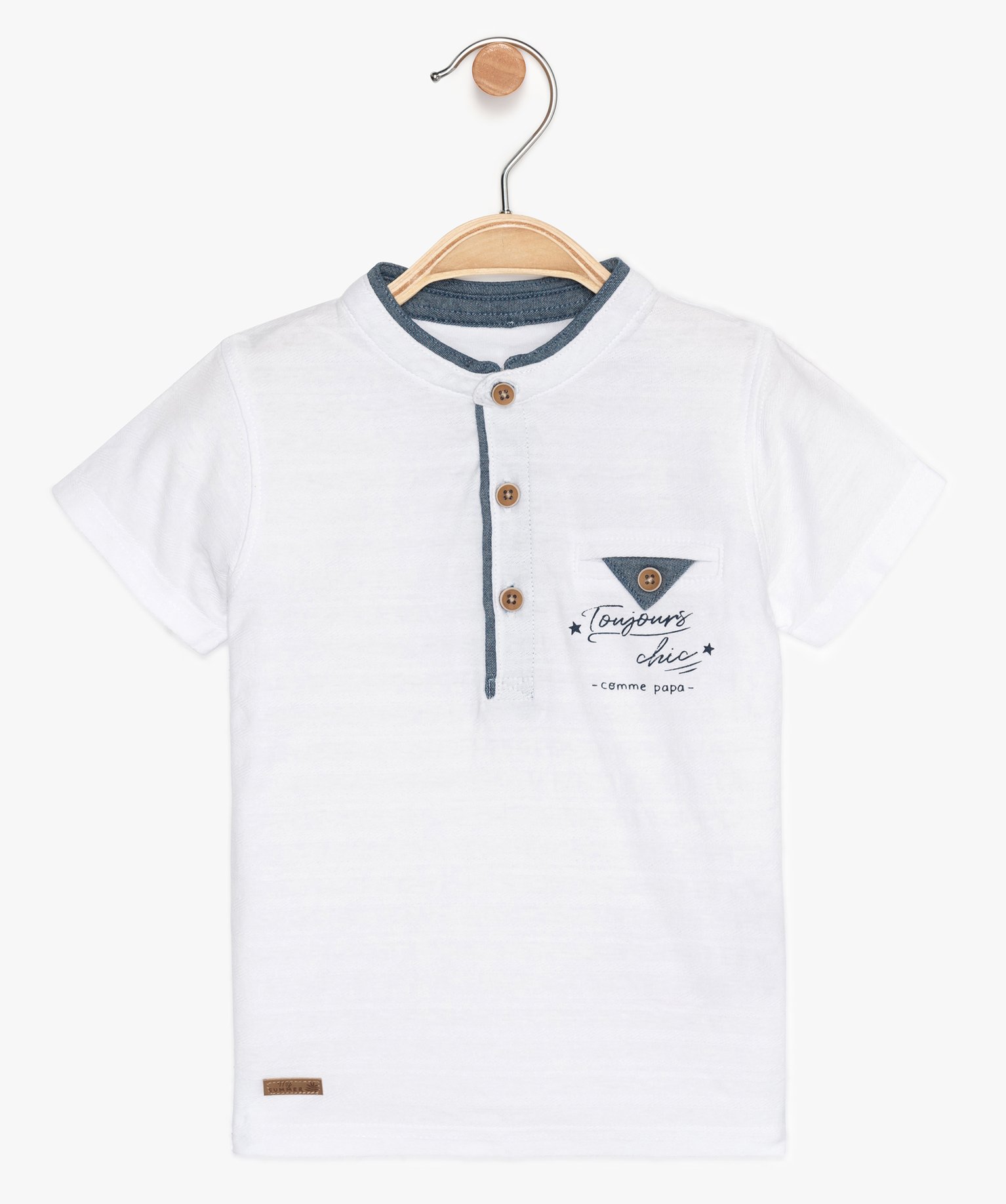 Gemo Bebe Vetements Garcon Tee Shirt Bebe Garcon Avec Col Tunisien Bicolore Blanc Bebe Gemo Gemo Bebe Vetements Garcon Tee Shirt Bebe Garcon Avec Col Tunisien Bicolore Blanc Bebe Gemo