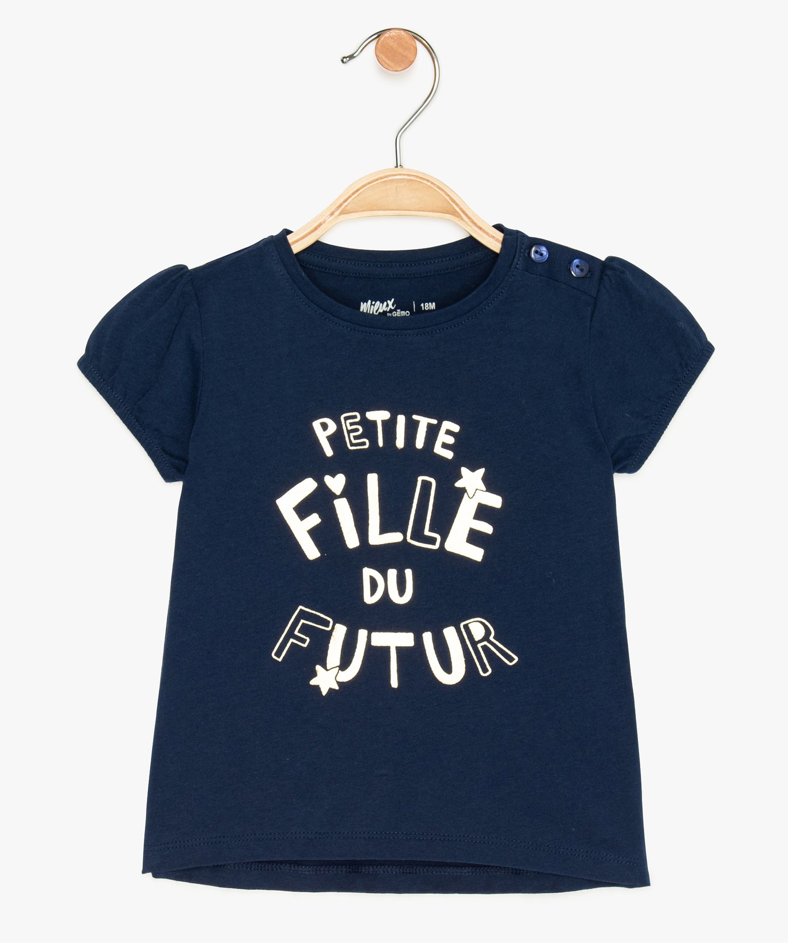 Gemo vetements fille tee shirt bebe fille a manches ballon et