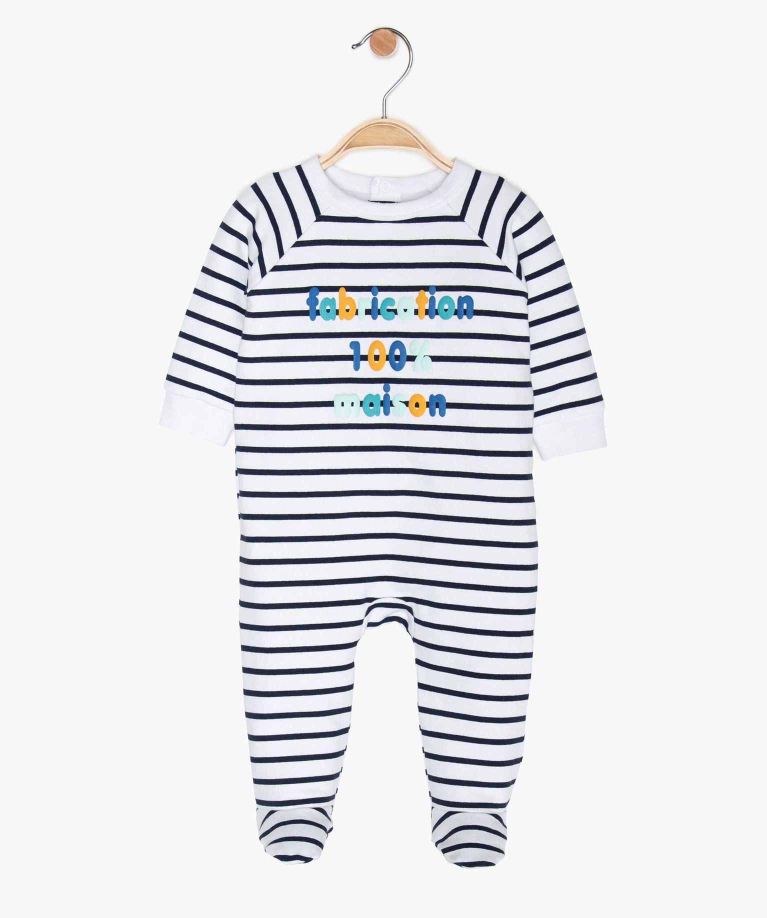 Gemo Naissance Pyjama Bebe Garcon Raye En Molleton Blanc Bebe Gemo Gemo Naissance Pyjama Bebe Garcon Raye En Molleton Blanc Bebe Gemo