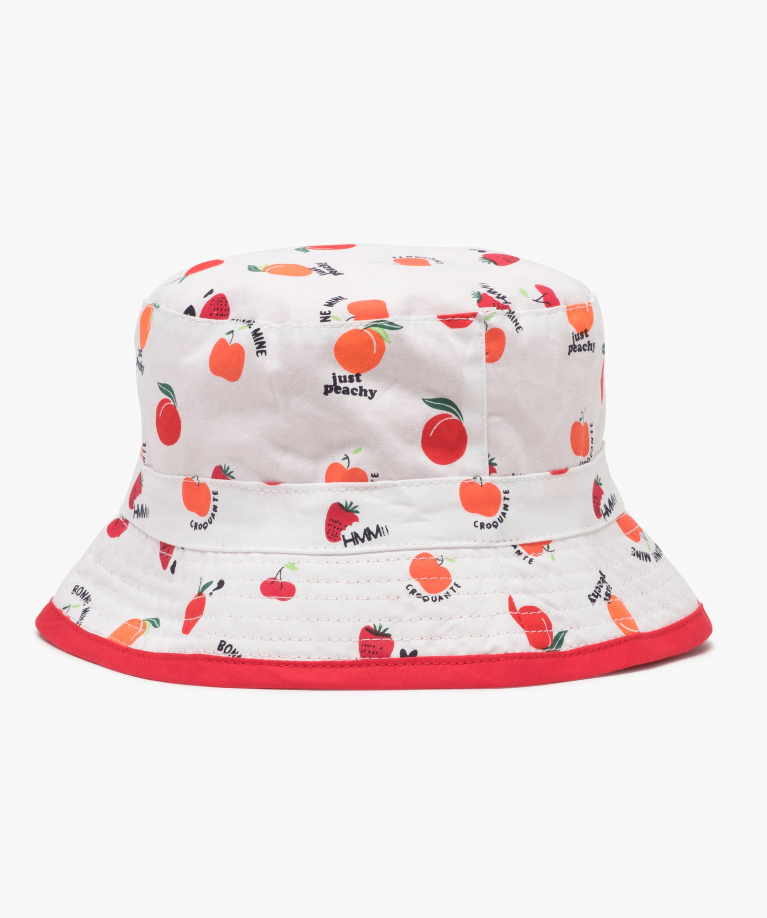Gemo Accessoires Fille Chapeau Bebe Fille Forme Bob Reversible Rouge Bebe Gemo