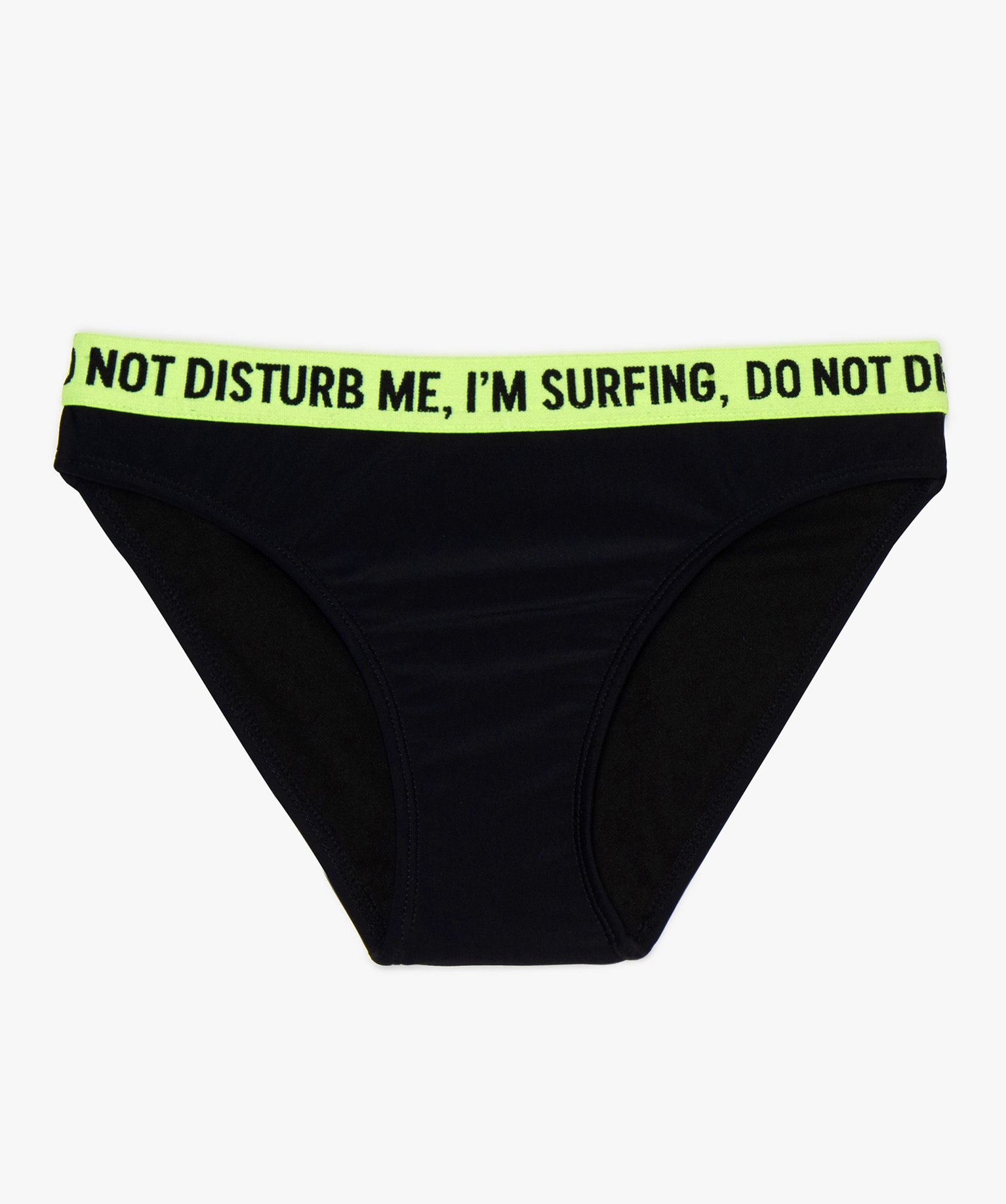 Gemo Vetements Bas De Maillot De Bain Fille A Ceinture Fluo Noir Fille Gemo
