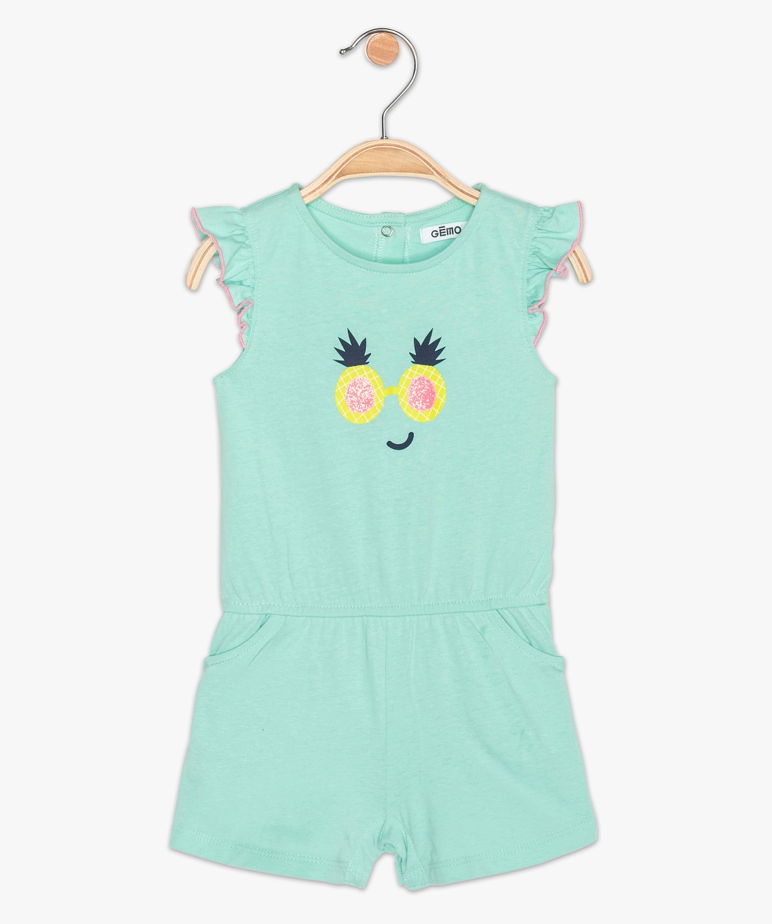 Gemo Vetements Fille Combishort Bebe Fille Sans Manches Et Imprime Vert Bebe Gemo Gemo Vetements Fille Combishort Bebe Fille Sans Manches Et Imprime Vert Bebe Gemo