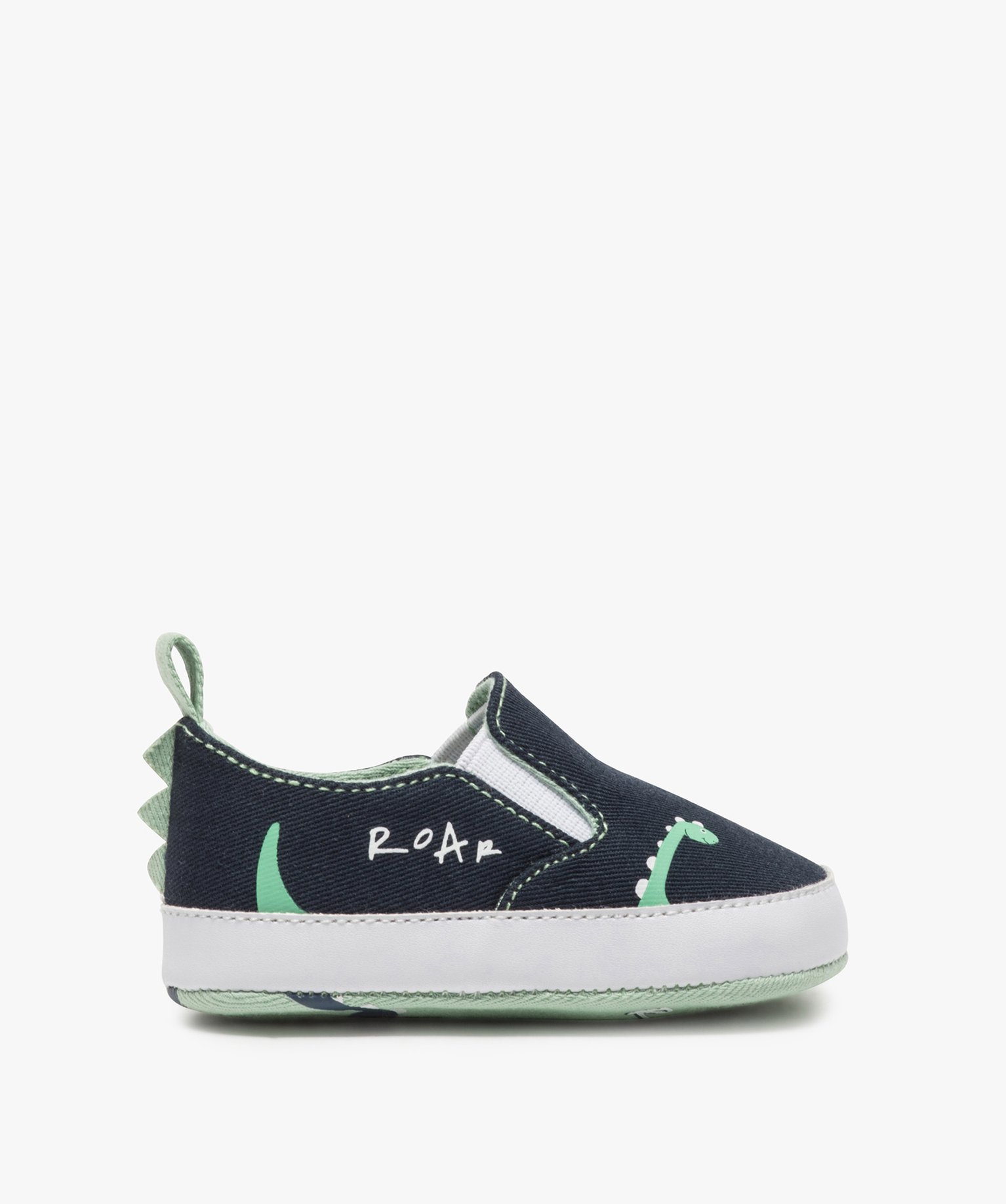 Gemo Chaussures Garcon Chaussons De Naissance Bebe Garcon En Toile Bleu Bebe Gemo