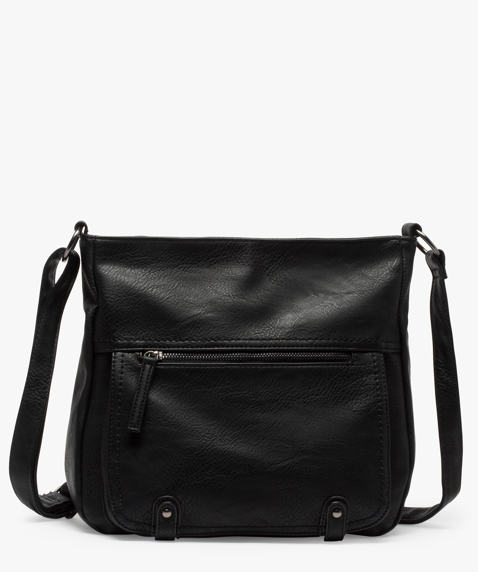 Gemo sacs et accessoires besace femme multipoches avec bandouliere ajustable noir sacs bandouliere femme GEMO