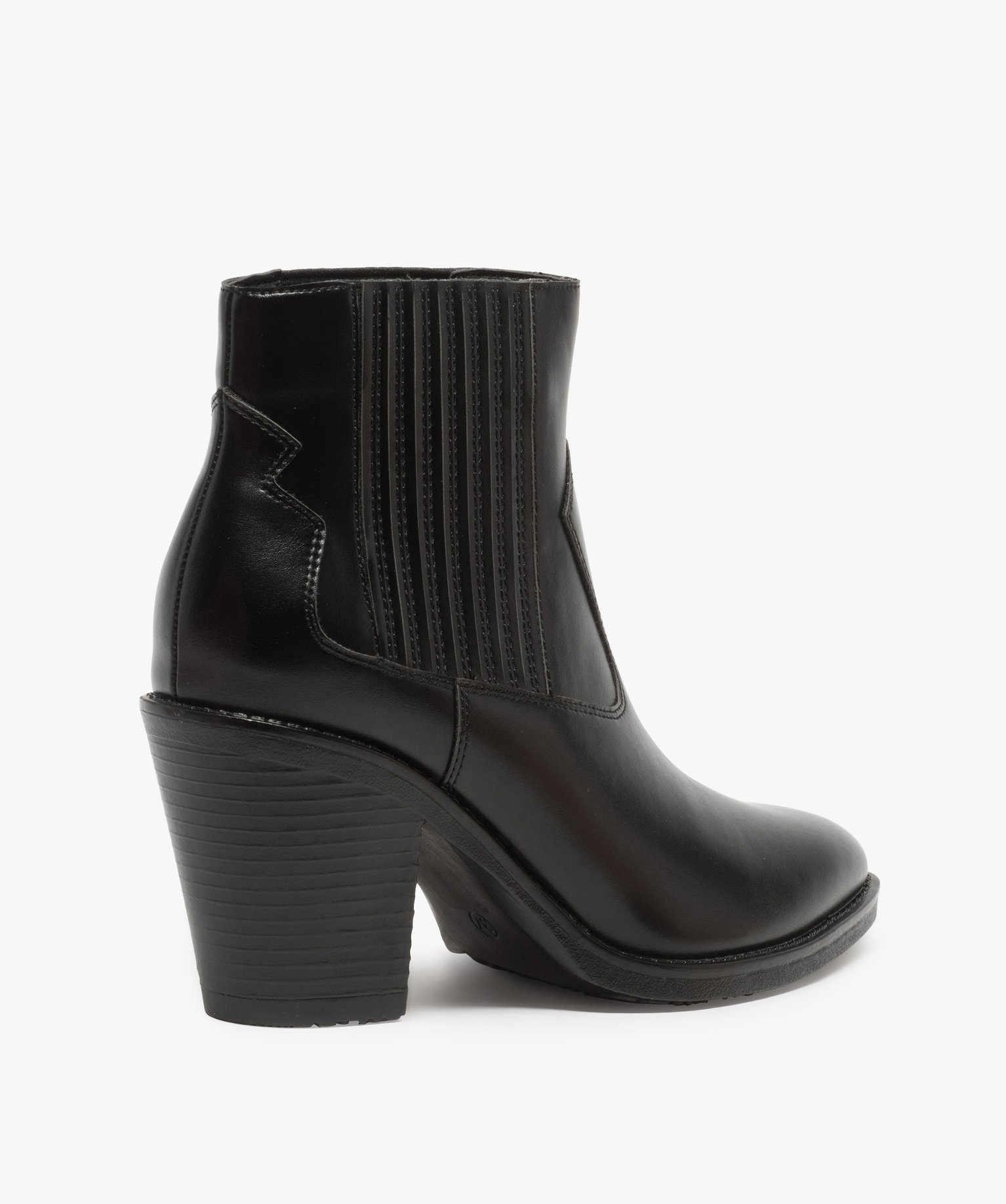 Gemo chaussures boots femme style santiag a col elastique ...