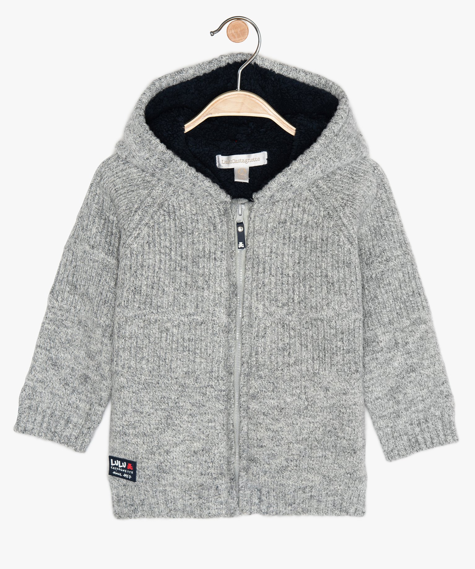 gilet gris bebe