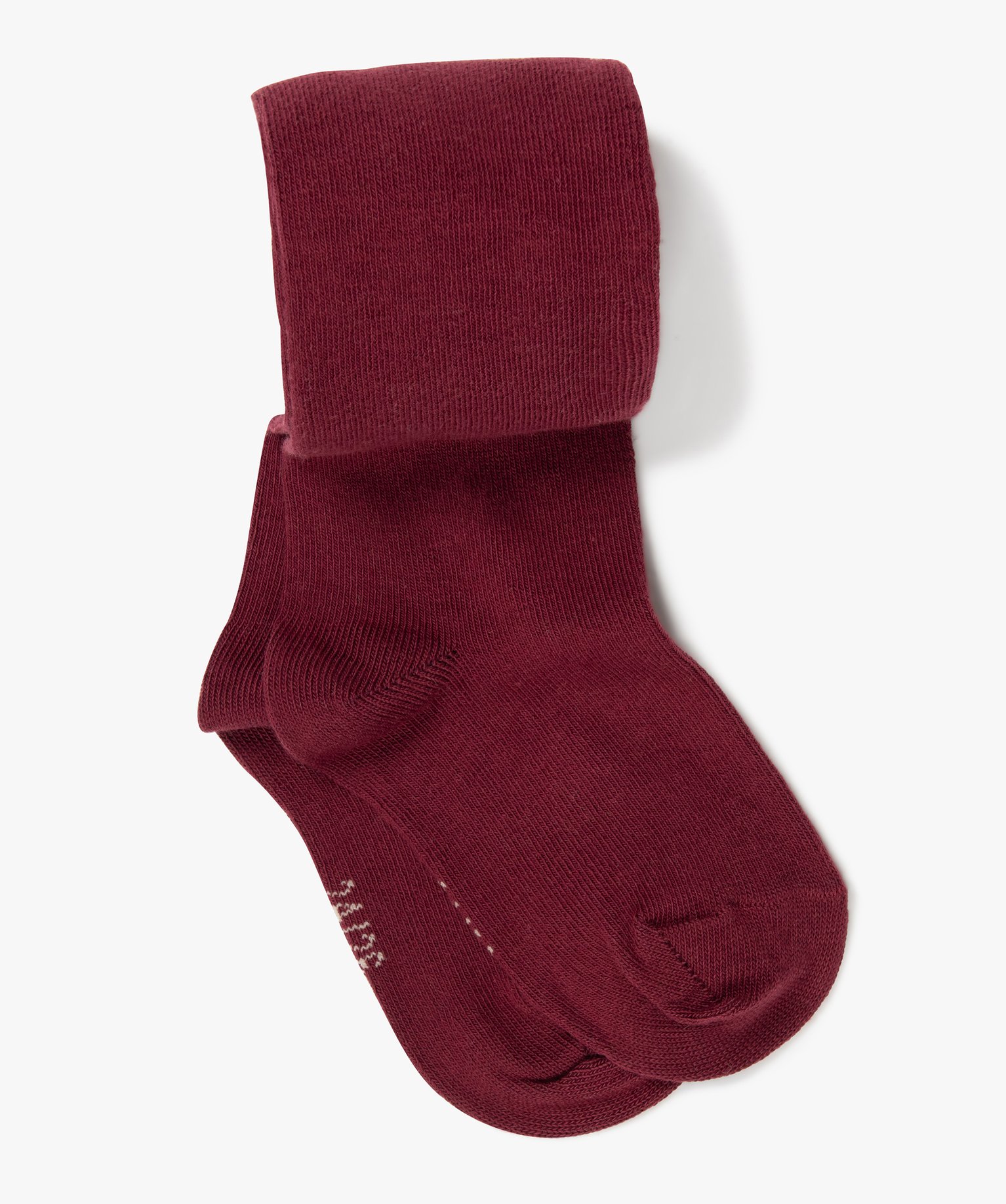 Gemo sous vetements collants chauds uni en coton fille rouge collants fille GEMO