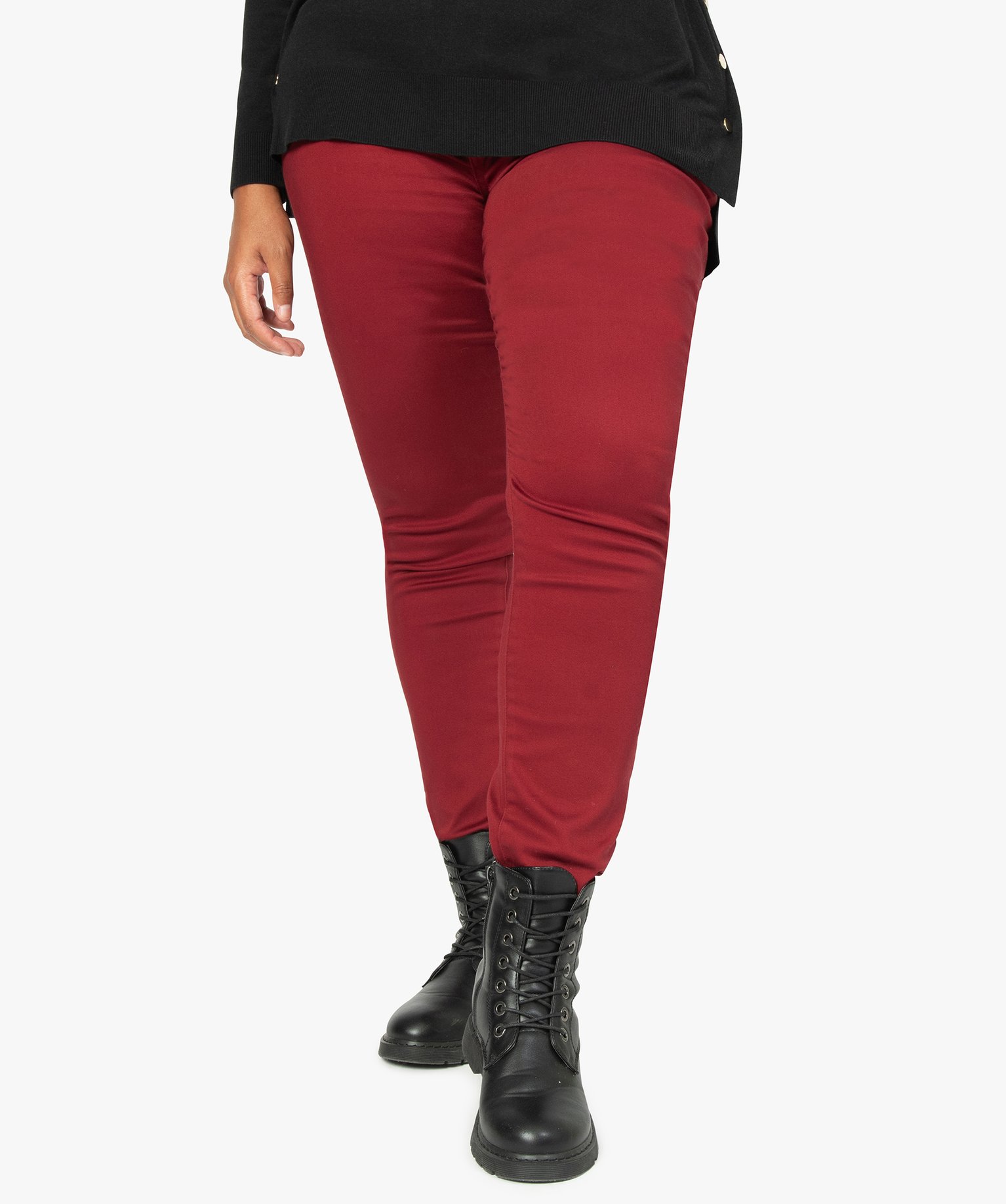 Pantalon rouge grande taille online