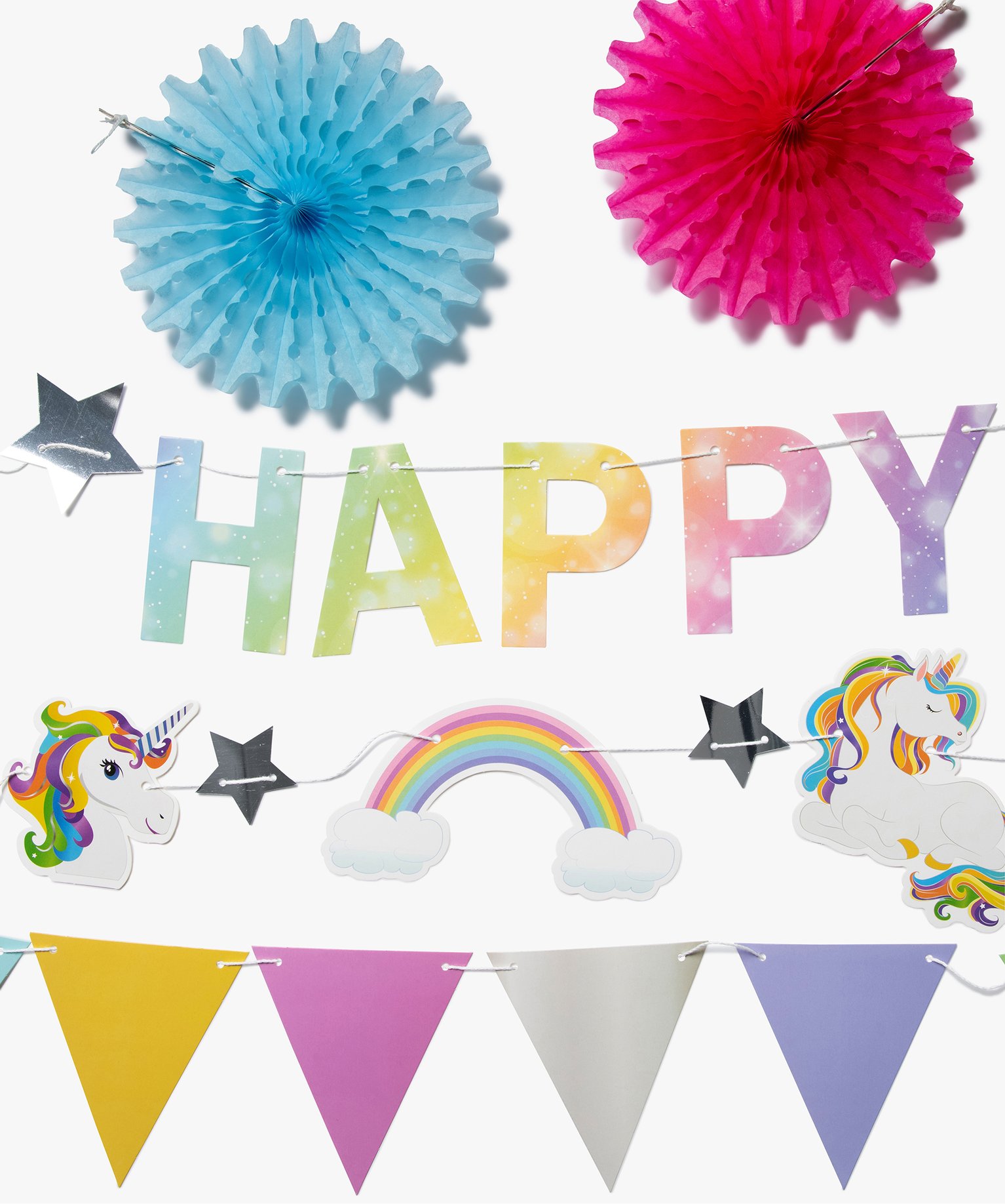 Gemo Fille Kit De Decoration Anniversaire Enfant Theme Licorne 10 Pieces Multicolore Autres Accessoires Fille Promos Gemo
