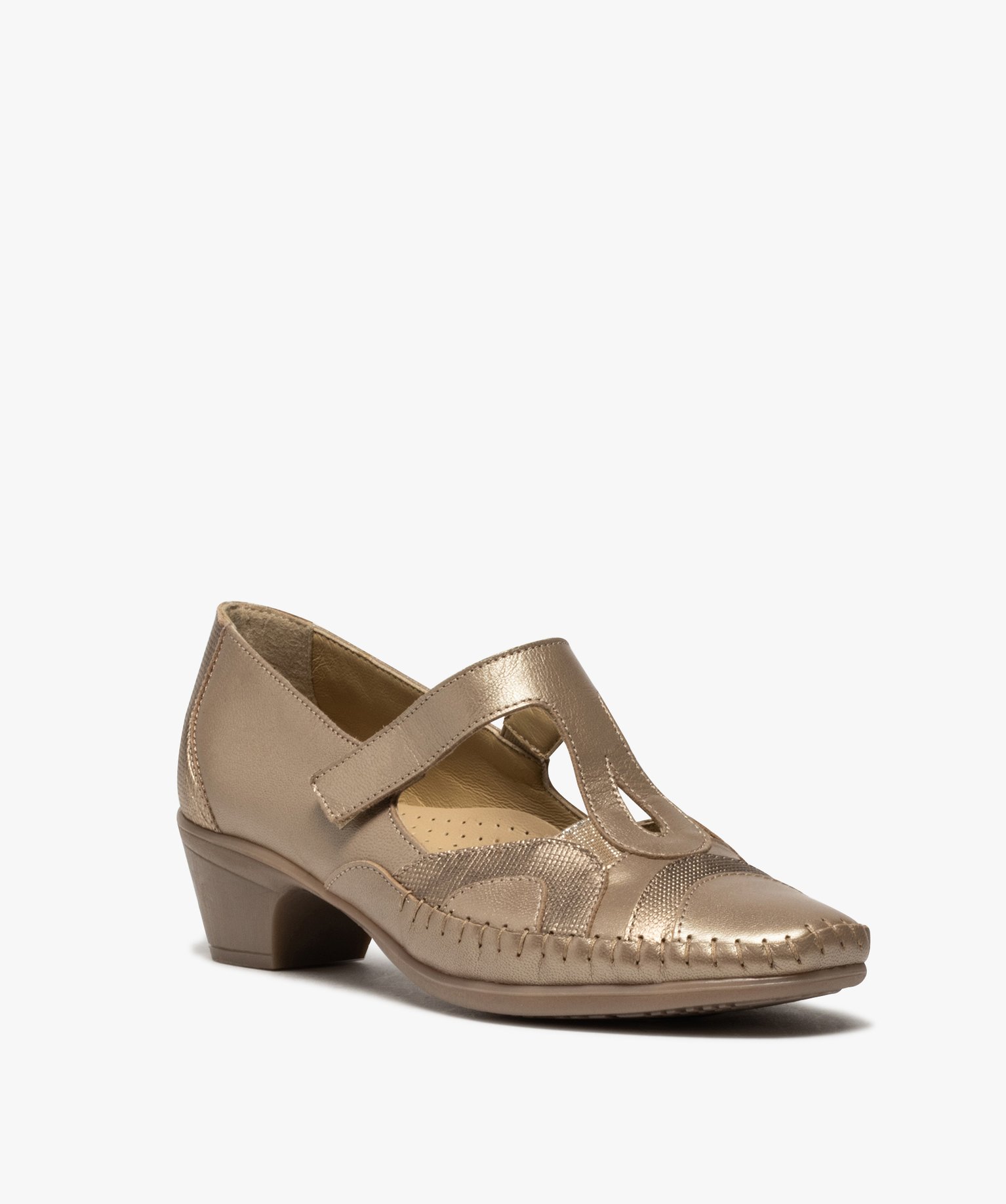 Gémo Chaussures Femme Confort Gemo chaussures escarpins femme confort en cuir a bride scratch beige femme | GÉMO