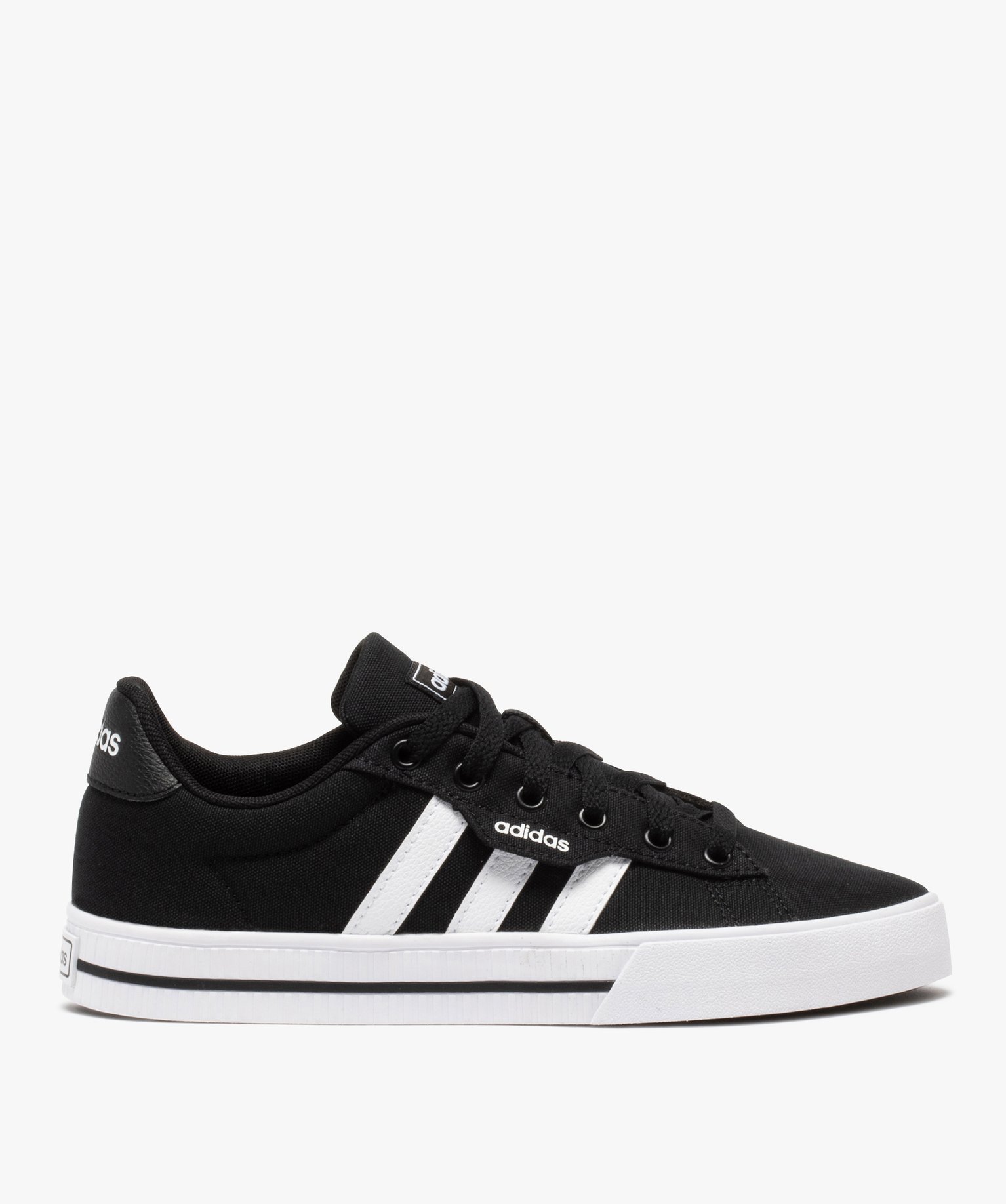 Gemo chaussures baskets enfant en toile a lacets adidas daily noir standard tennis en toile du 24 au 40 garcon GEMO