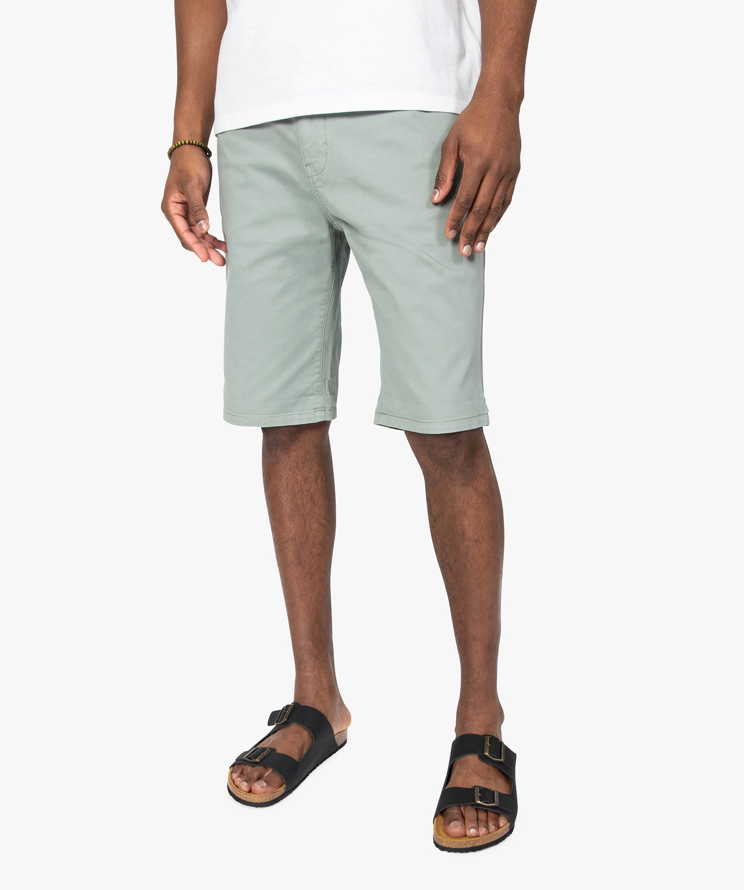 Gemo vetements bermuda homme en coton stretch vert shorts et
