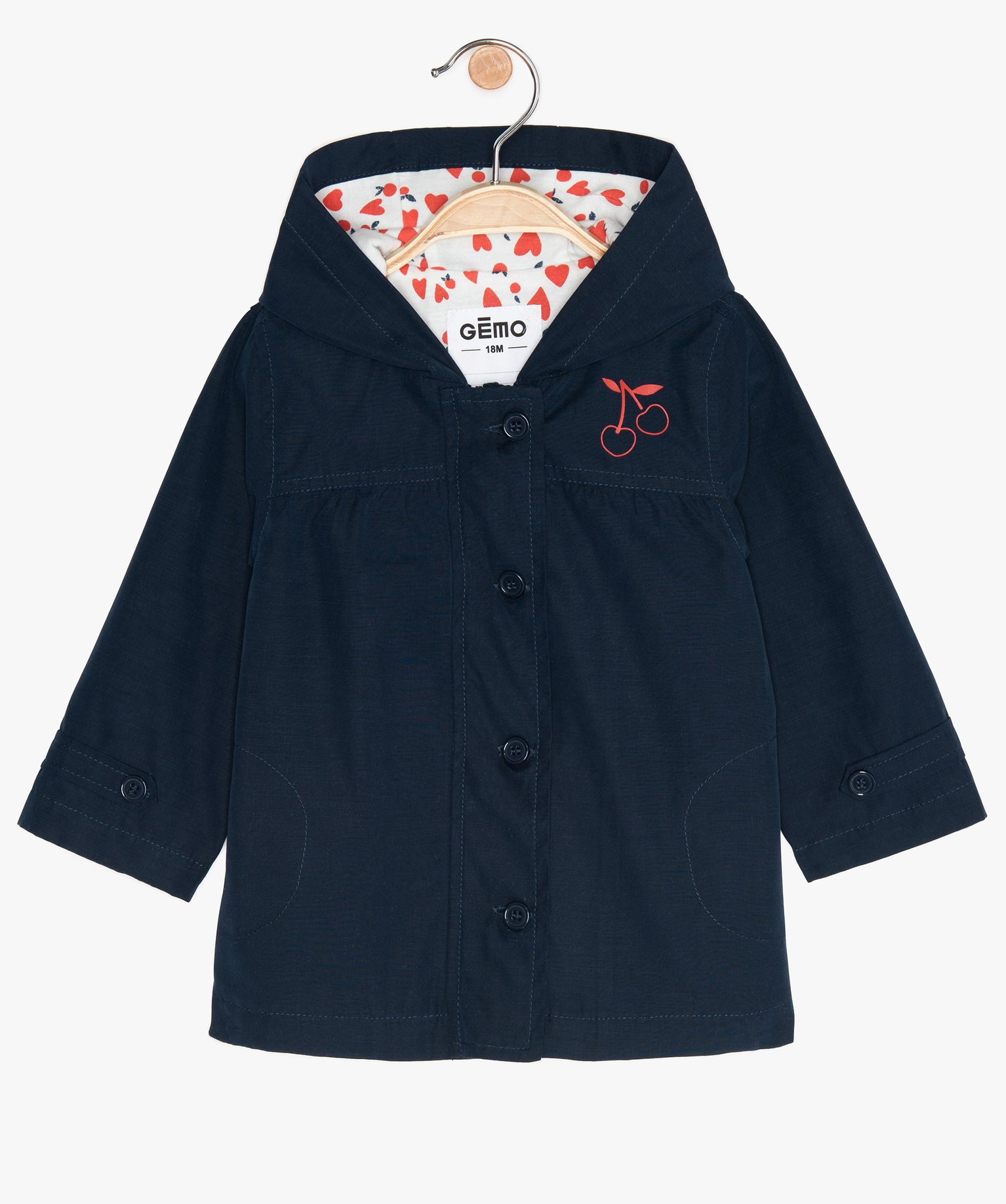 Gemo Vetements Fille Manteau Bebe Fille Zippe Fin A Capuche Et Doublure Imprimee Bleu Bebe Gemo Gemo Vetements Fille Manteau Bebe Fille Zippe Fin A Capuche Et Doublure Imprimee Bleu Bebe Gemo