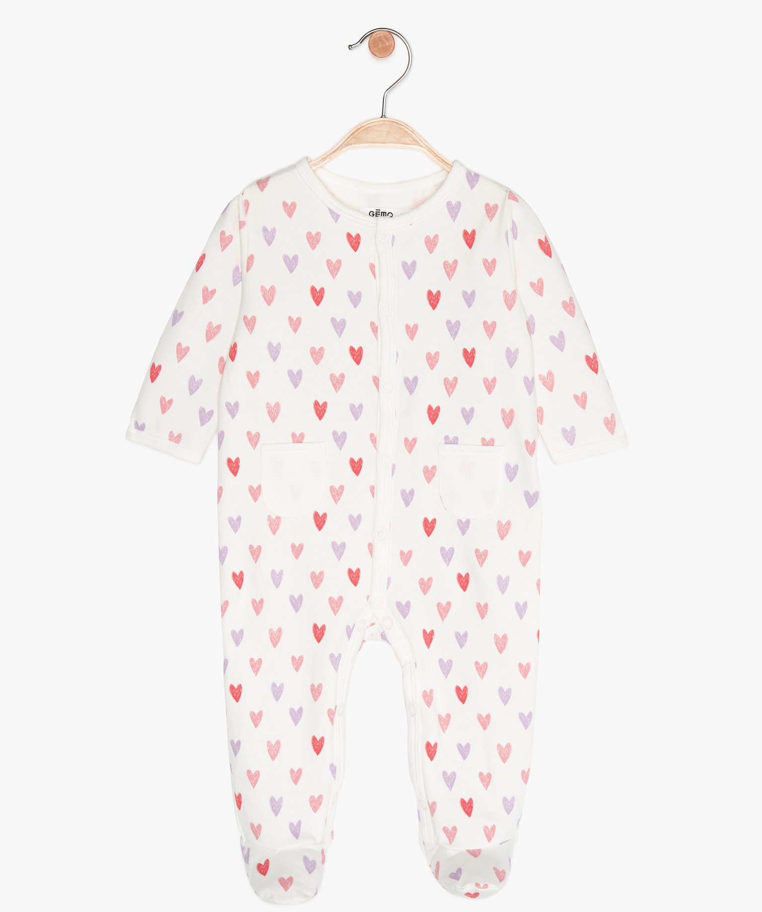 Gemo Vetements Fille Pyjama Bebe Fille En Jersey Interieur Doux Motif Cours Beige Bebe Gemo
