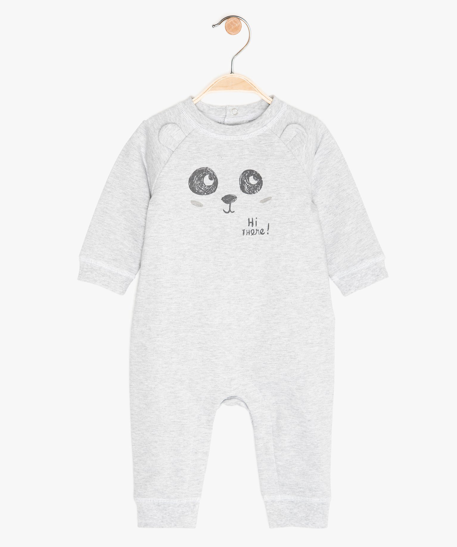 Gemo Vetements Garcon Pyjama Bebe Sans Pieds En Jersey Gris Bebe Gemo