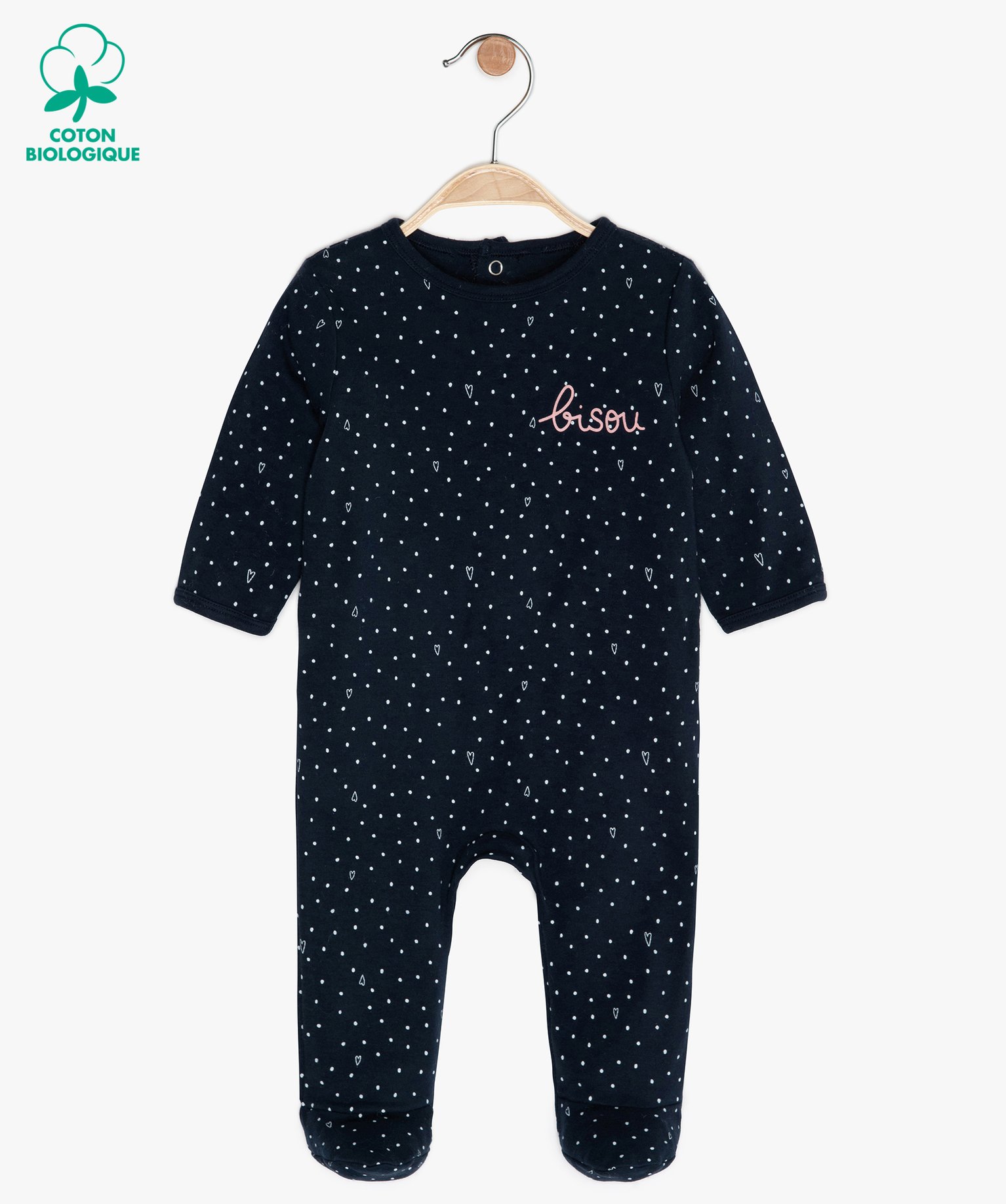 pyjama bebe fille avec motif cours bleu
