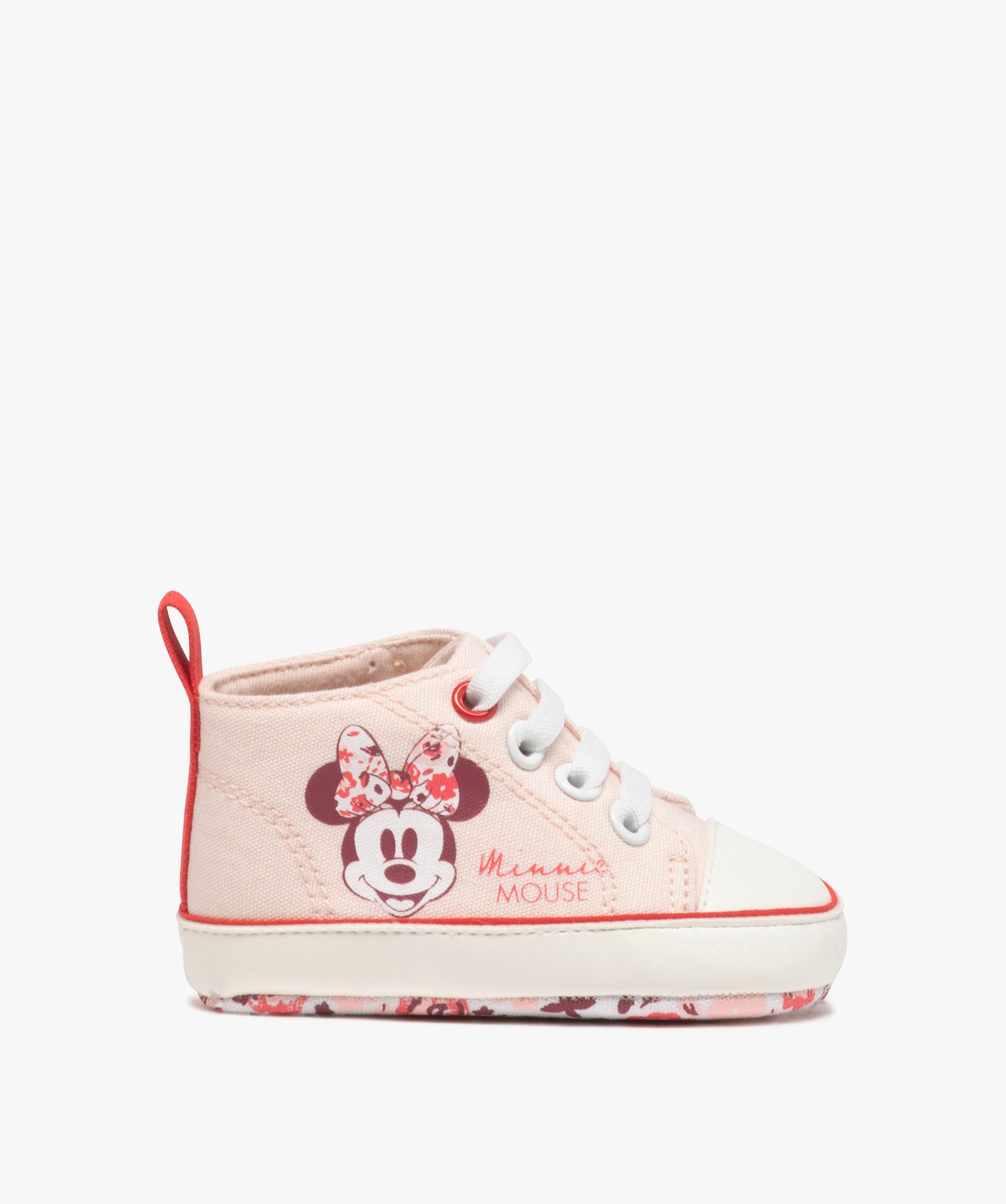 Gemo Chaussures Fille Tennis De Naissance Bebe Fille En Toile Minnie Mouse Rose Chaussures De Naissance Bebe Gemo