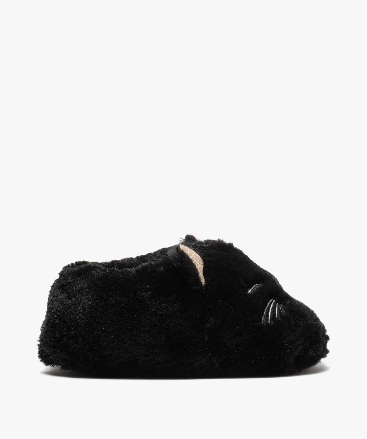 Gemo chaussures chaussons fille 3d en forme de chats noir fille