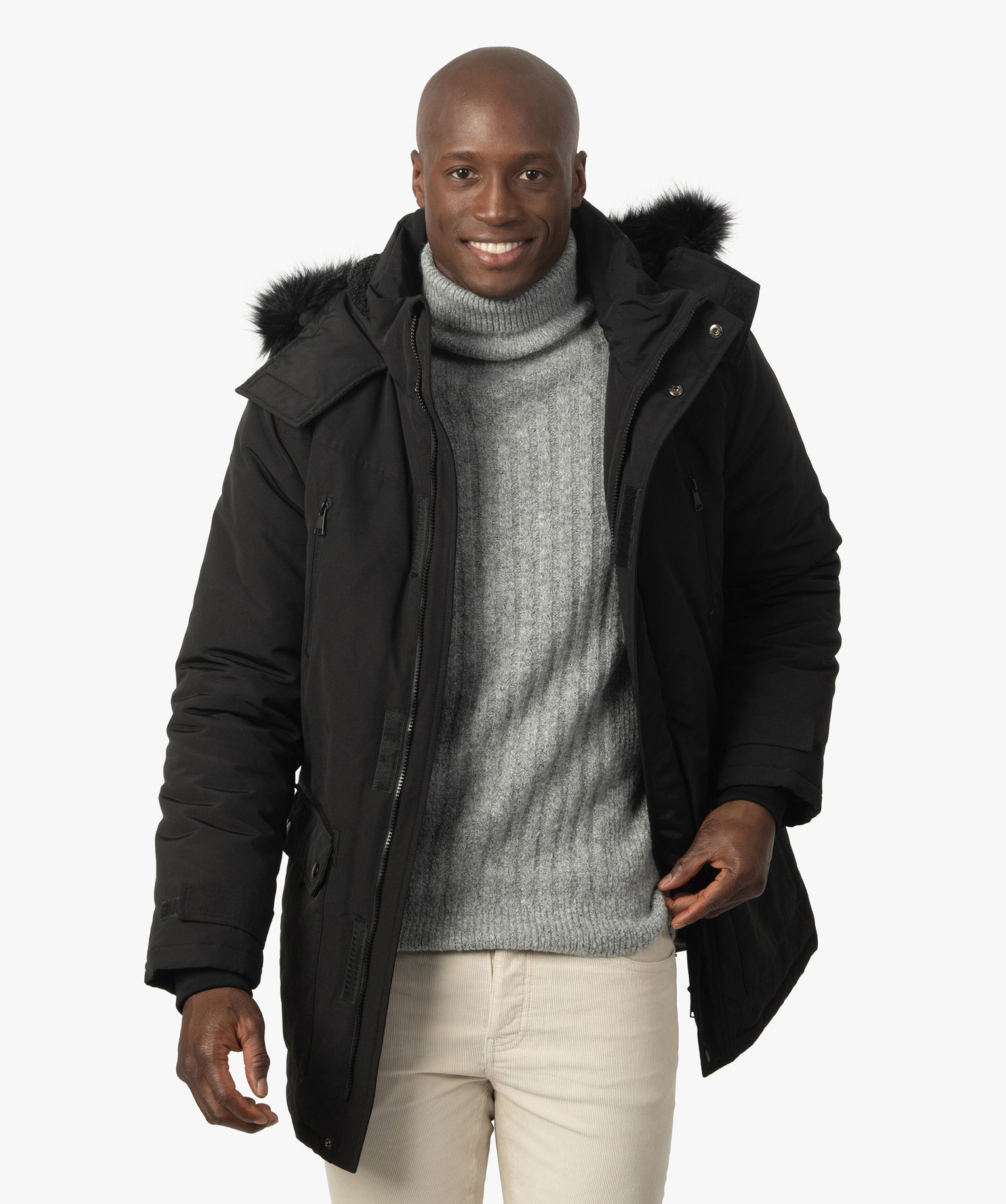 parka homme noire