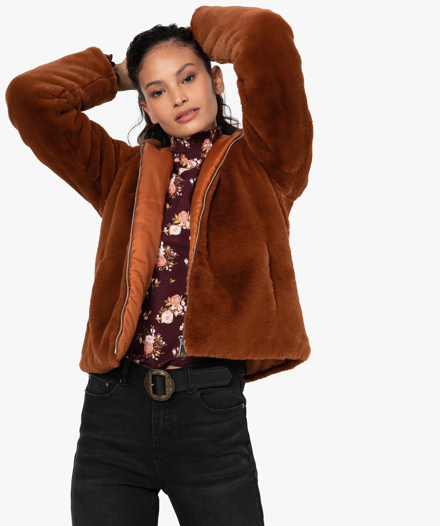 Veste peluche femme hotsell