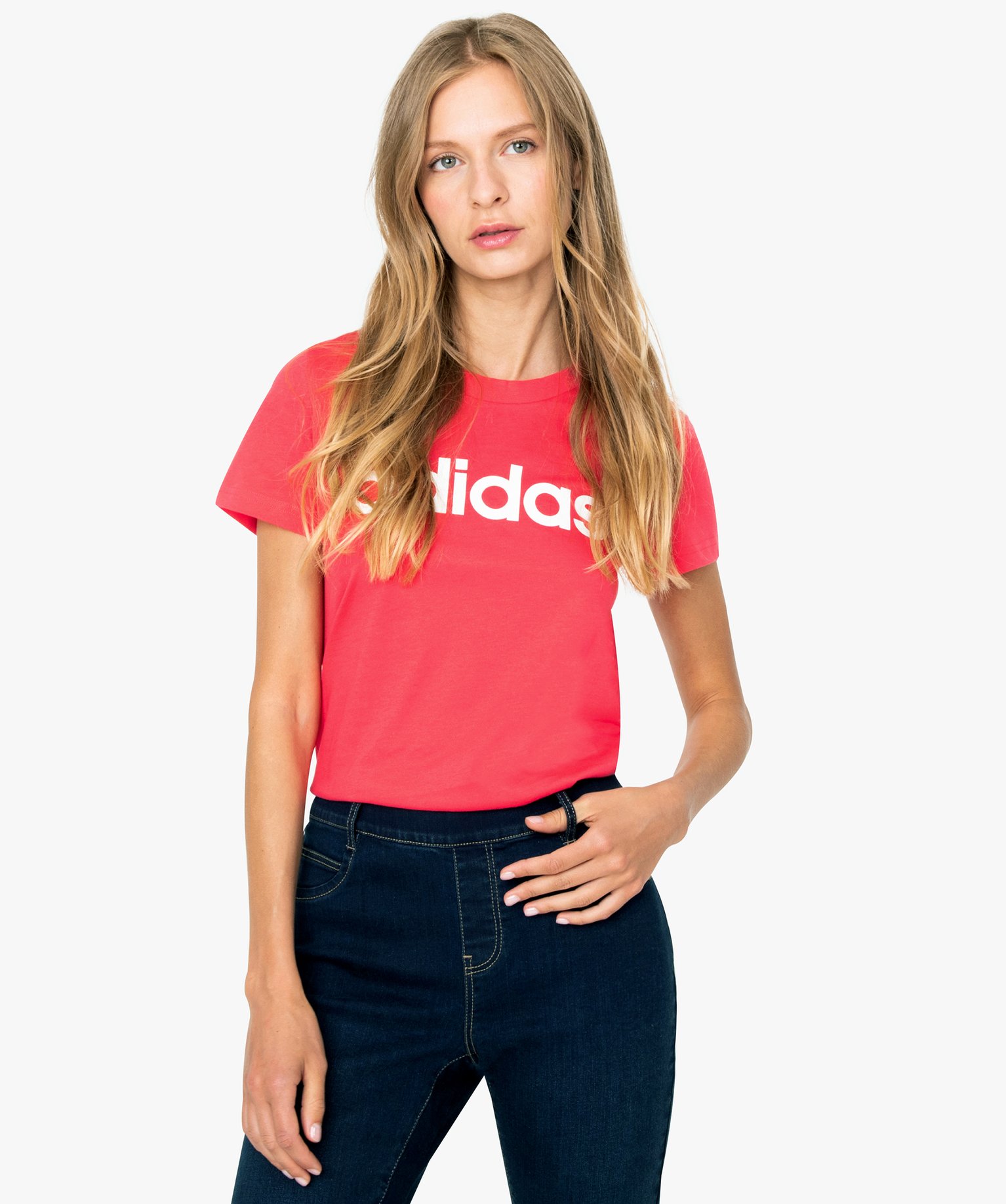 Gemo vetements tee shirt femme a manches coutes adidas rose