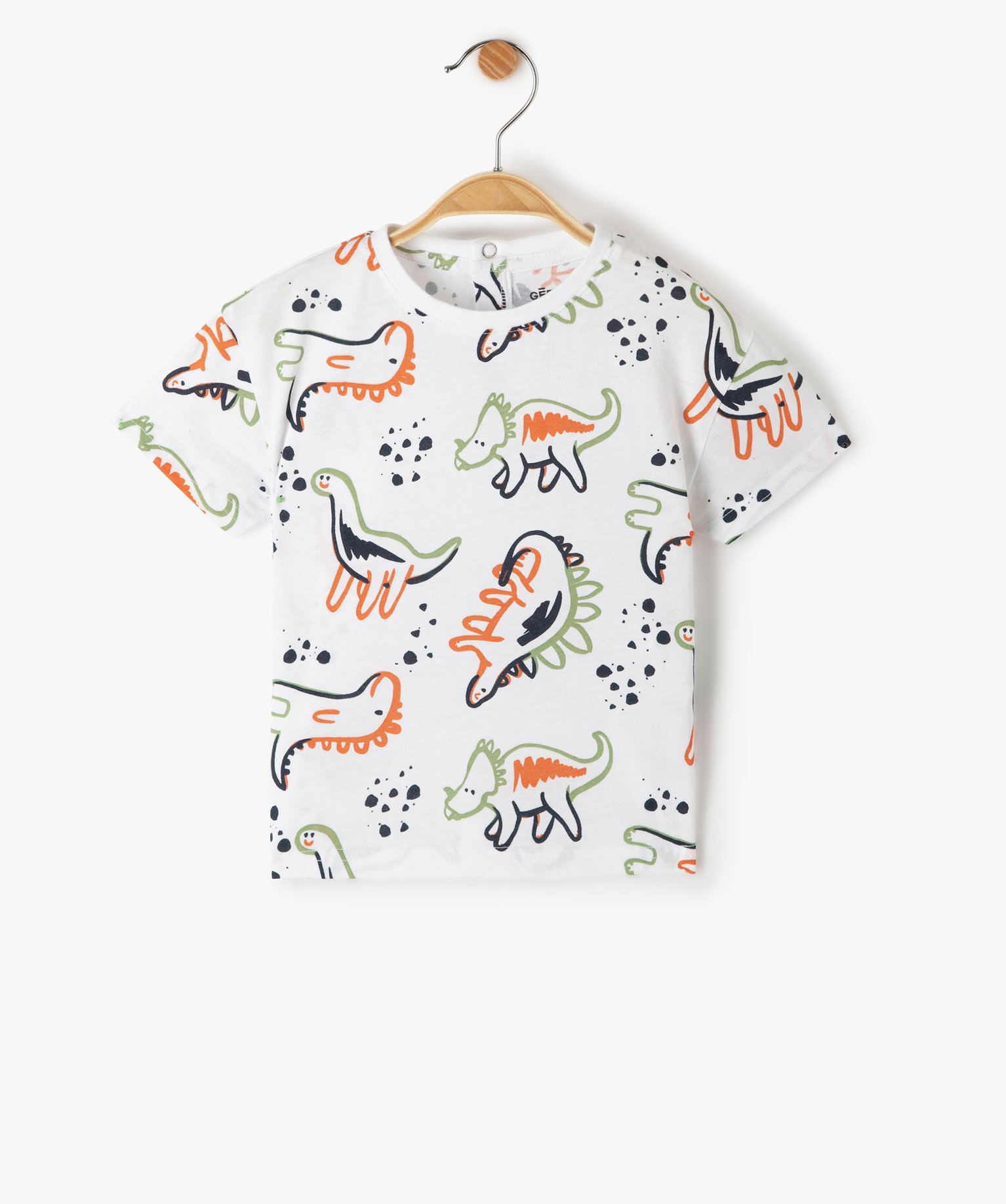 Gemo Vêtements Tops & T-shirts T-shirts Manches courtes Tee-shirt bébé garçon avec patchs et motifs 