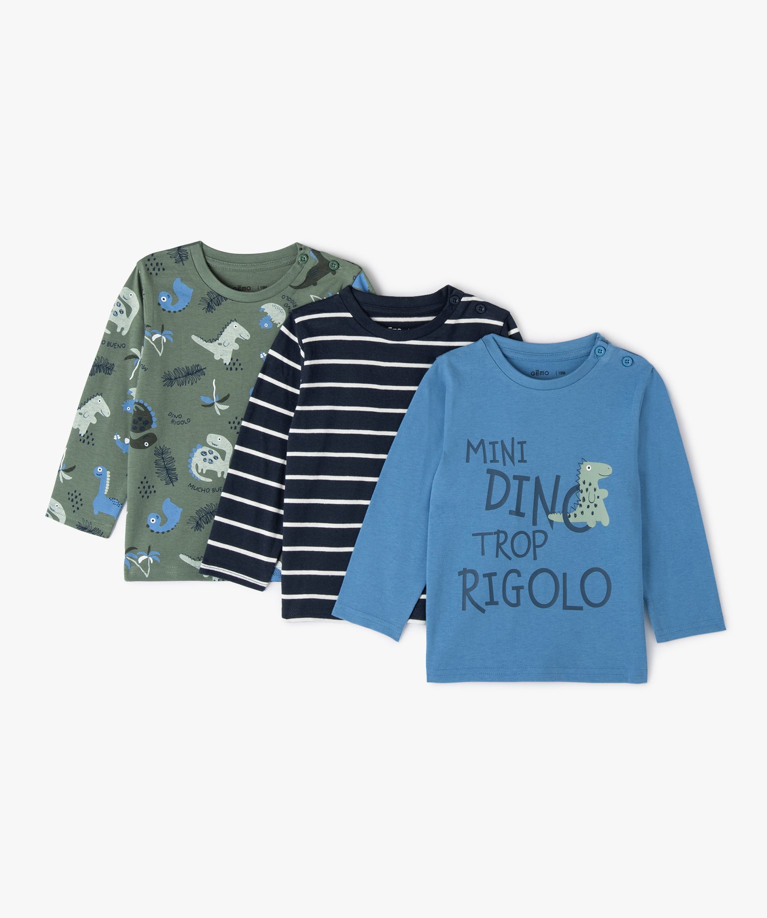 Tee-shirt bébé garçon à rayures – Gemo Vêtements Tops & T-shirts T-shirts Manches courtes 