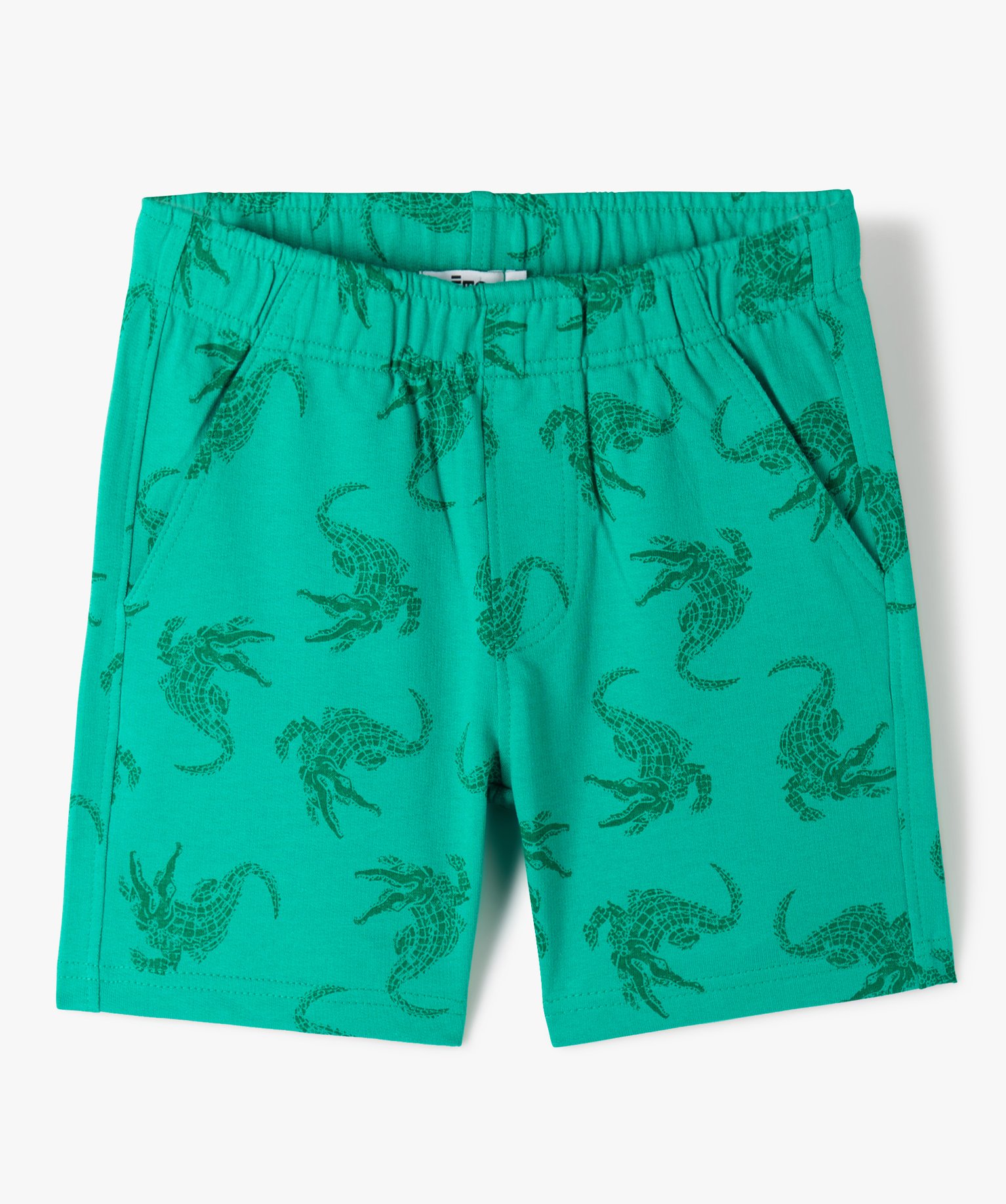 Gemo vetements short garcon en maille a taille elastiquee imprime shorts bermudas et pantacourts garcon GEMO
