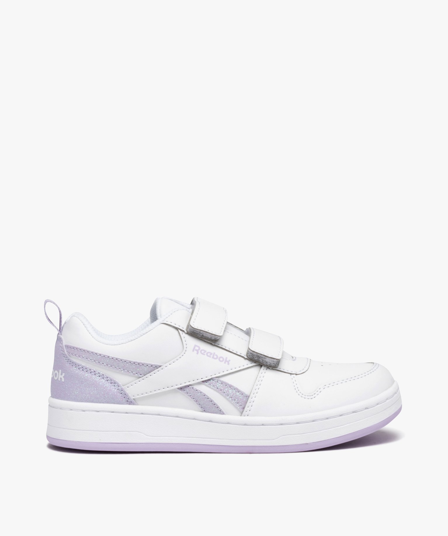 Gemo chaussures baskets fille a scratch et a bandes contrastantes reebok blanc chine baskets fille GEMO