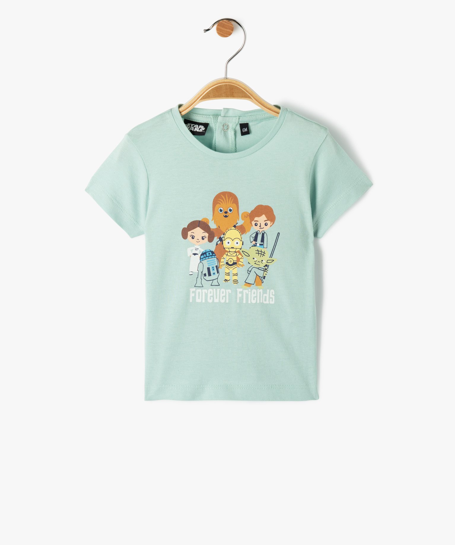 Gemo vetements garcon tee shirt bebe a manches courtes imprime star wars vert tee shirts bebe GEMO