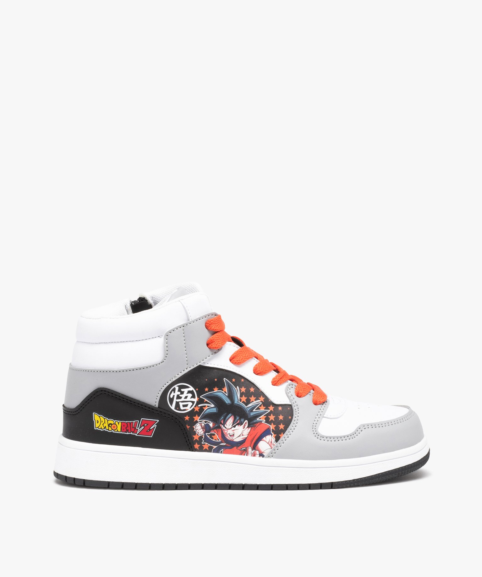 Gemo chaussures baskets garcon mid cut a lacets et a zip dragon ball z gris standard baskets garcon GEMO