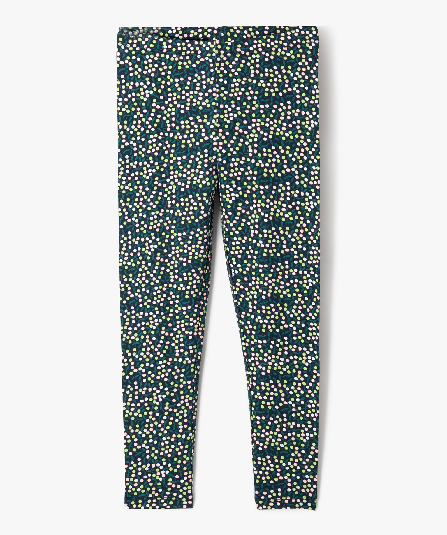 Gemo vetements legging long imprime fille bleu leggings fille GEMO