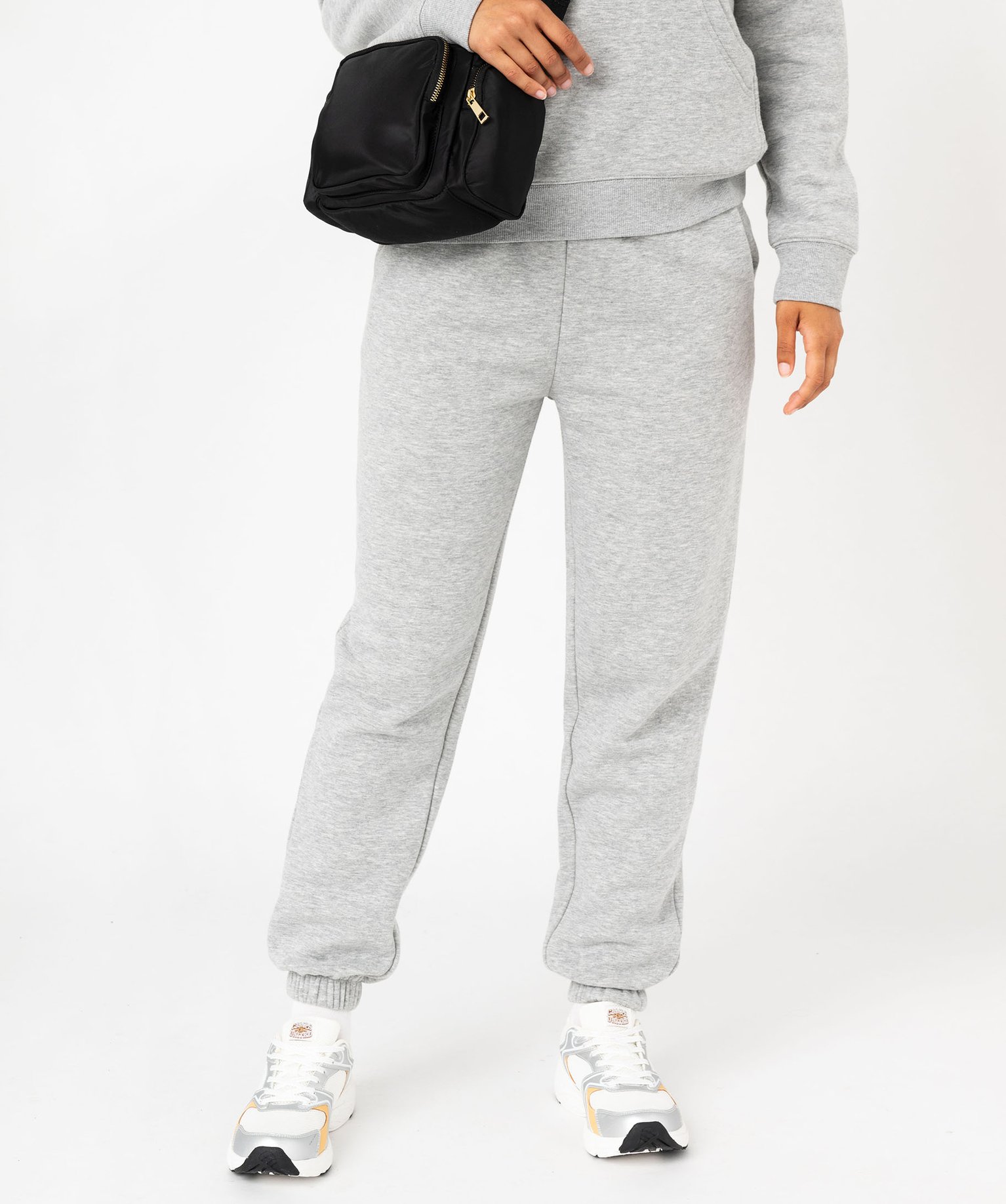 Gemo vetements pantalon de jogging en molleton doux femme gris pantalons femme GEMO