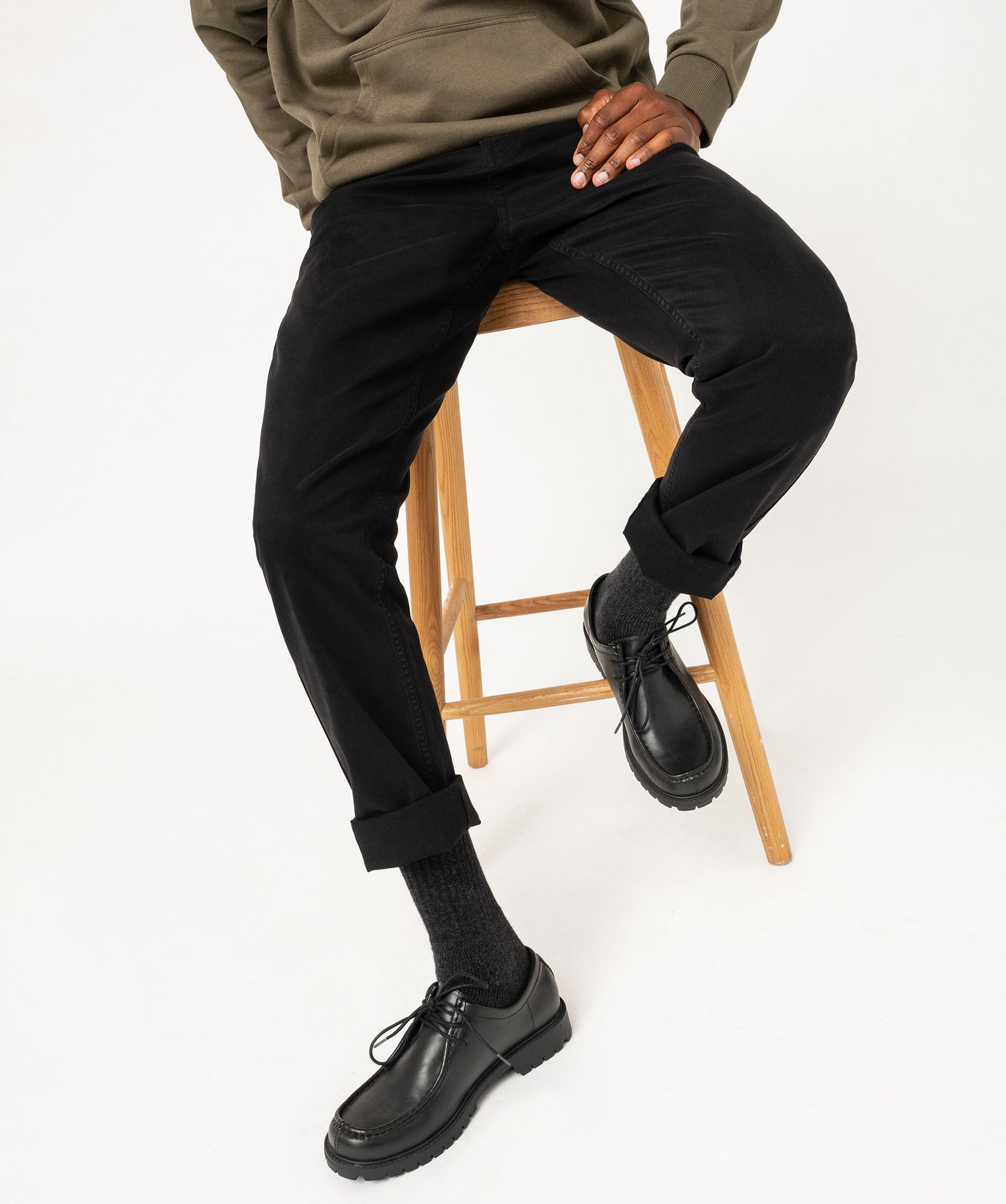 Chino noir homme slim best sale